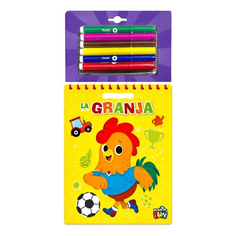 COLOREO CON NUMEROS-LA GRANJA + 6 FIBRAS