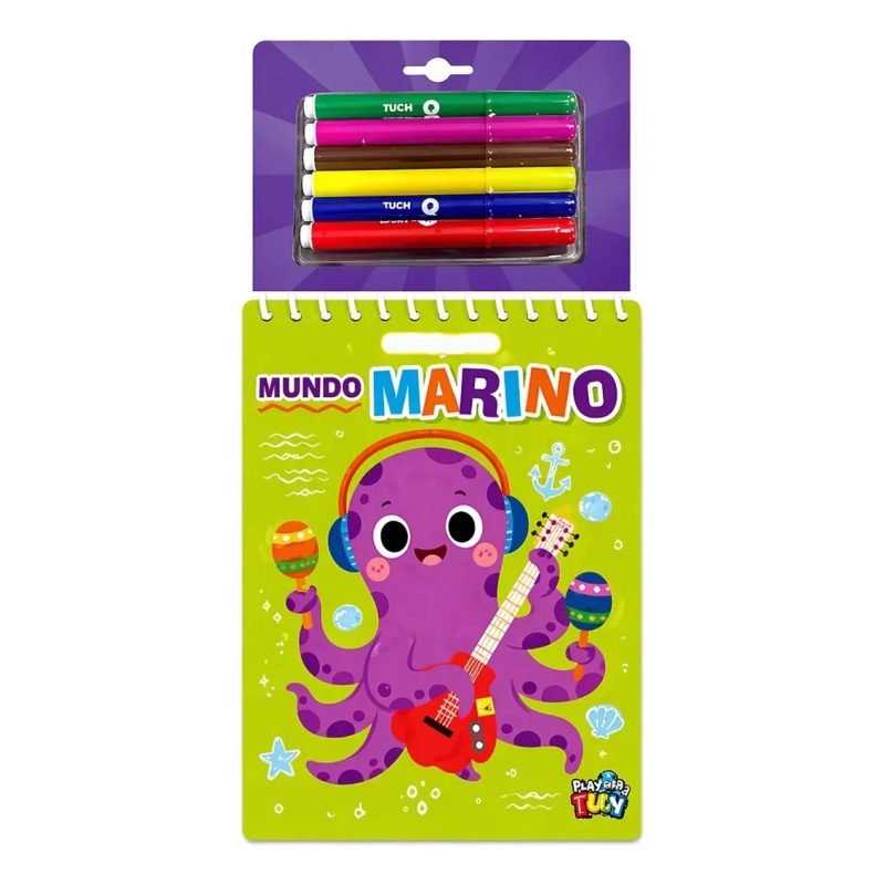 COLOREO CON NUMEROS-MI MUNDO MARINO + 6 FIBRAS