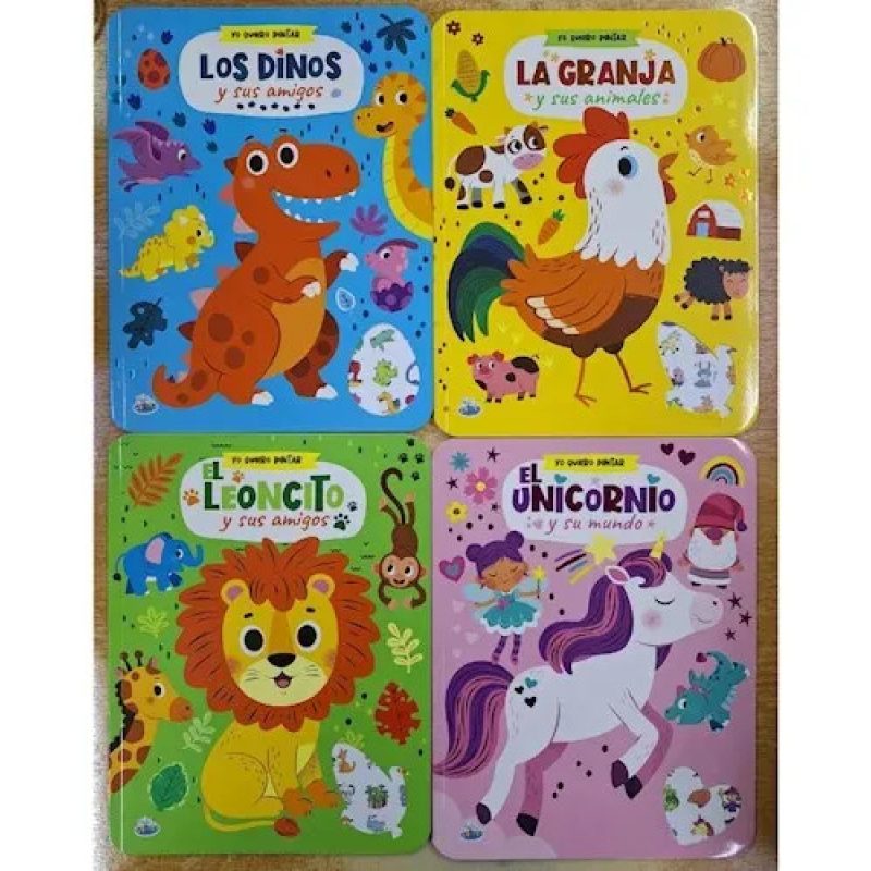 YO QUIERO PINTAR-EL UNICORNIO Y SU MUNDO (incluye plancha stickers)
