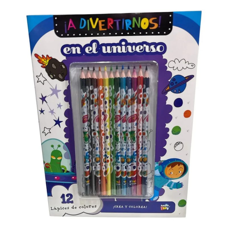 A DIVERTIRNOS-EN EL UNIVERSO + 12 LAPICES DE COLORES