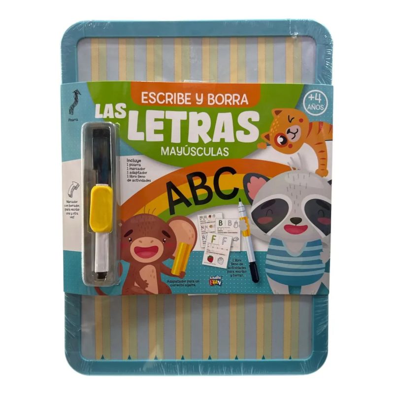 ESCRIBE Y BORRA - LAS LETRAS MAYUSCULAS + PIZARRA + MARCADOR