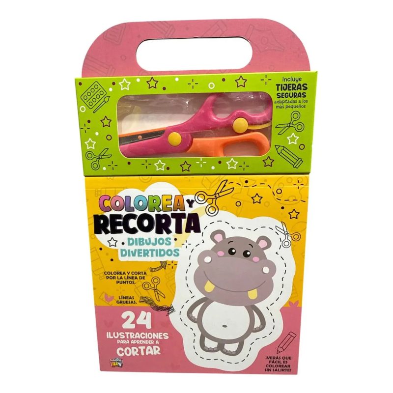COLOREA Y RECORTA - DIBUJOS DIVERTIDOS + TIJERA