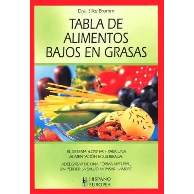 TABLA DE ALIMENTOS BAJOS EN GRASAS