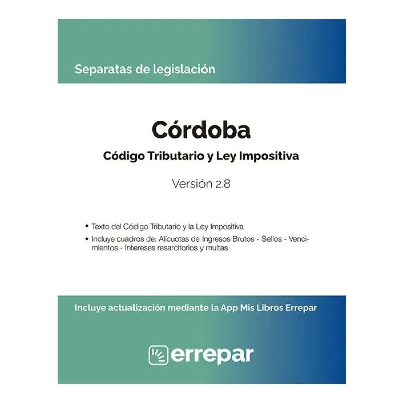 CORDOBA CODIGO TRIBUTARIO Y LEY IMPOSITIVA 2.8