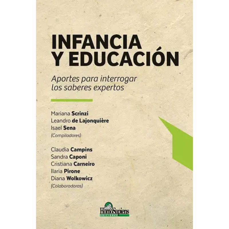 INFANCIA Y EDUCACION APORTES PARA INTERROGAR LOS SABERES EXPERTOS