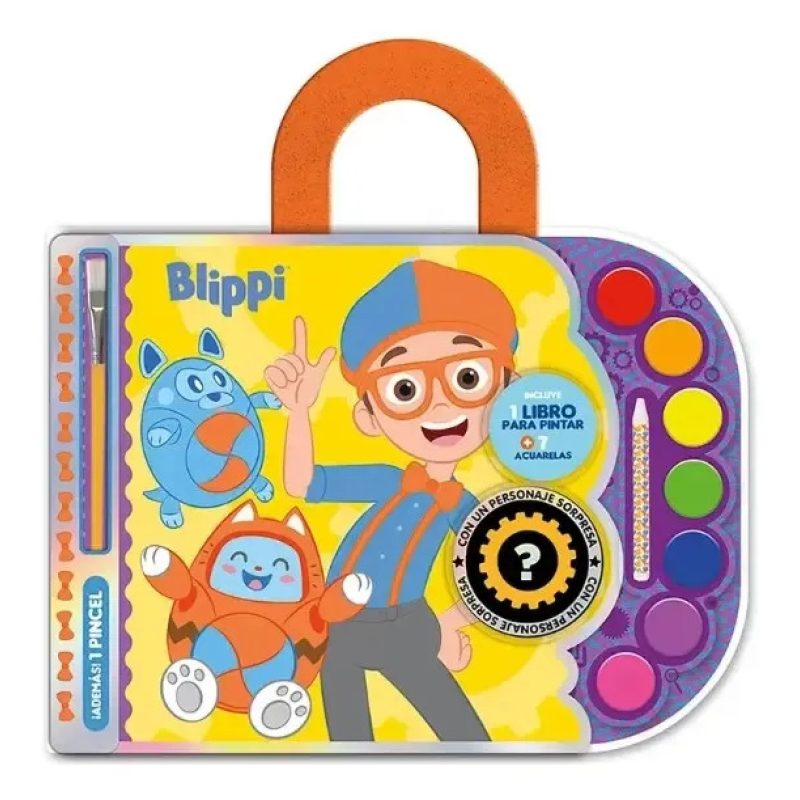 BLISTER VALIJA ACUARELAS BLIPPI