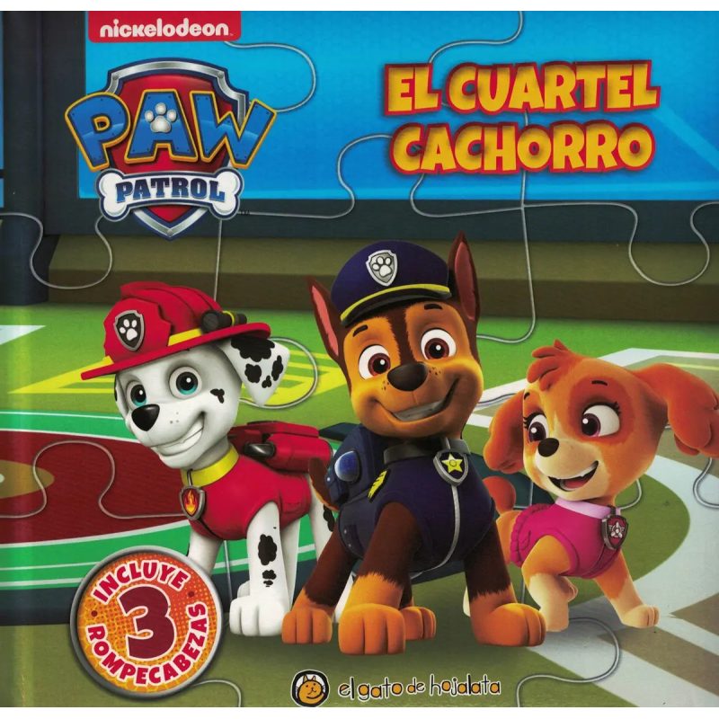 PAW PATROL EL CUARTEL CACHORRO +3 ROMPECABEZAS TD