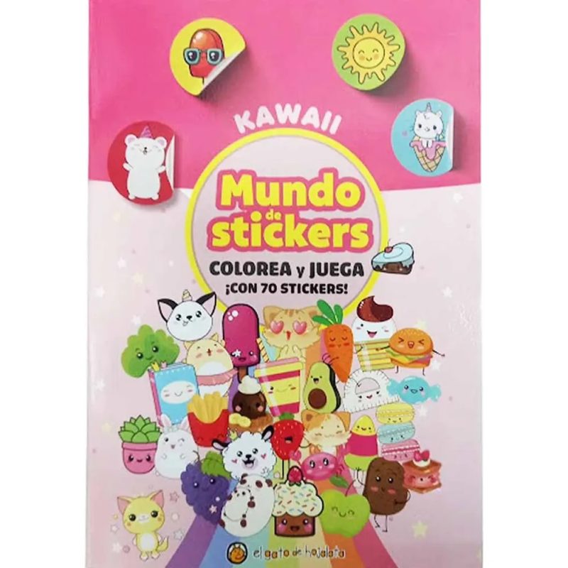 COLOREA Y JUEGA - KAWAII  + 70 STICKERS