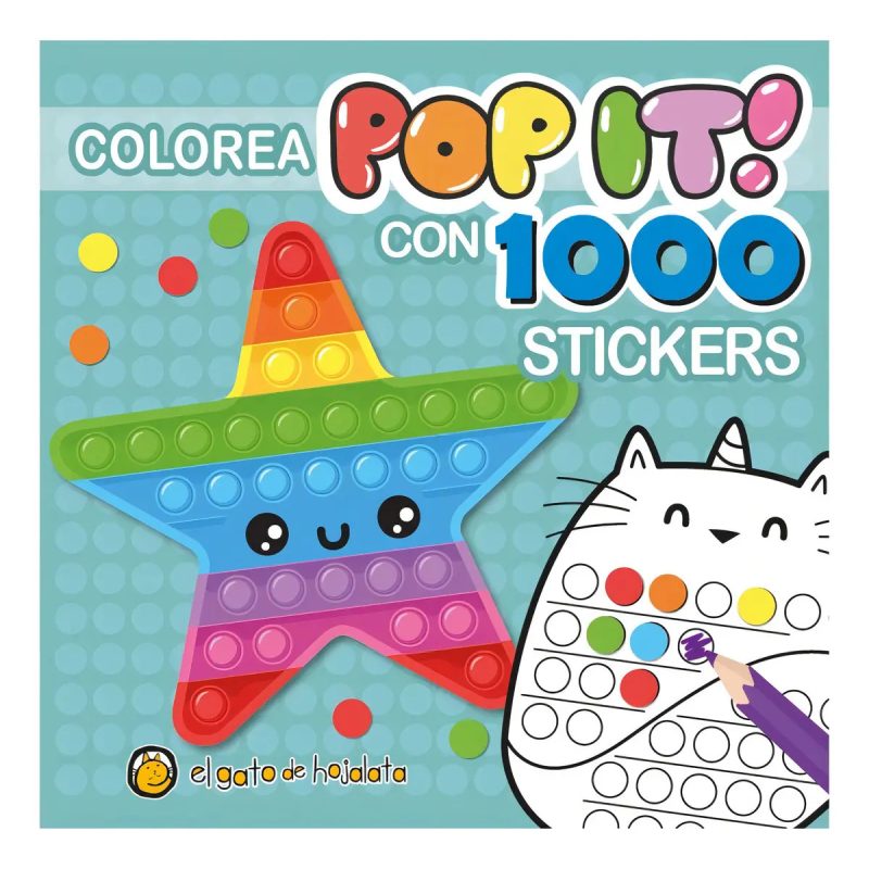 PINTO POP IT VERDECON 1000 STICKERS ESTRELLA