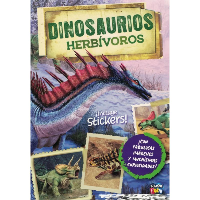 DINOSAURIOS HERBIVOROS CON STICKERS