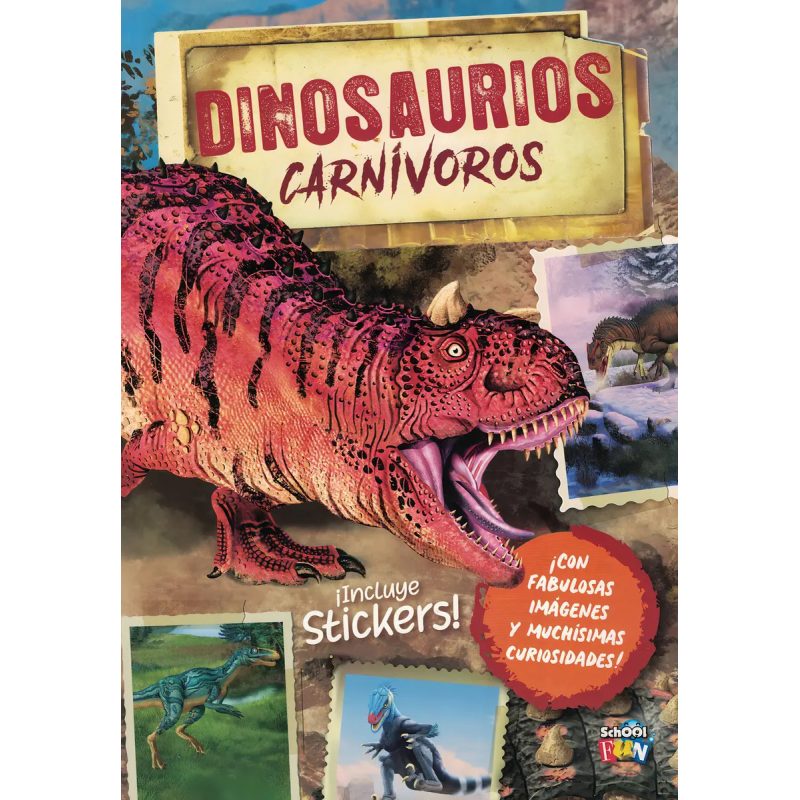 DINOSAURIOS CARNIVOROS CON STICKERS