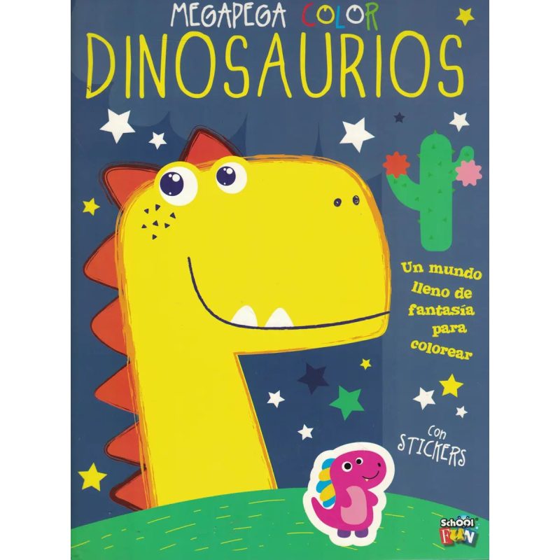 MEGAPEGA COLOR DINOSAURIOS +STICKERS