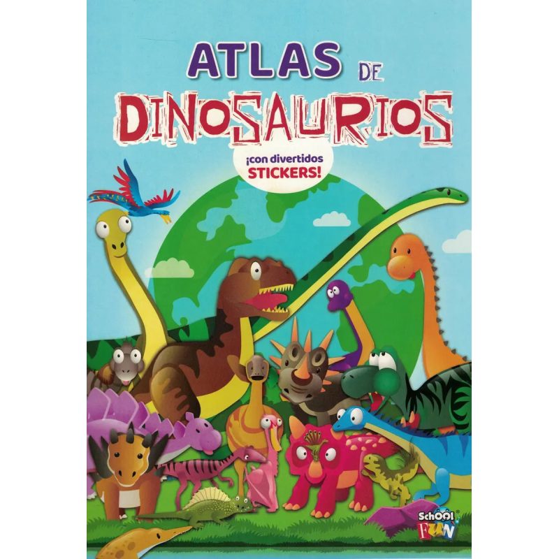 ATLAS DE DINOSAURIOS CON STICKERS