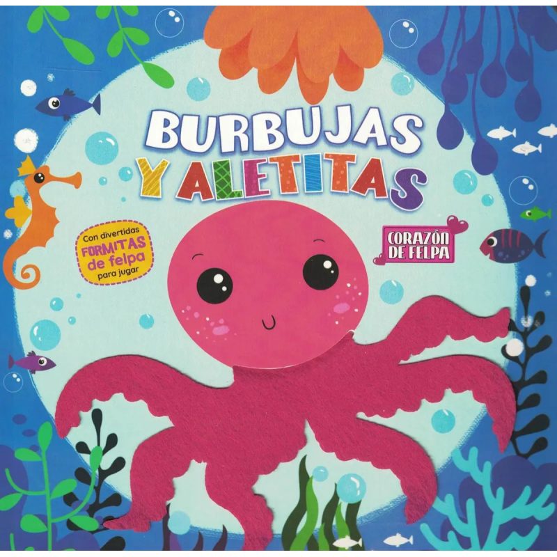 CORAZON DE FELPA BURBUJAS Y ALETITAS
