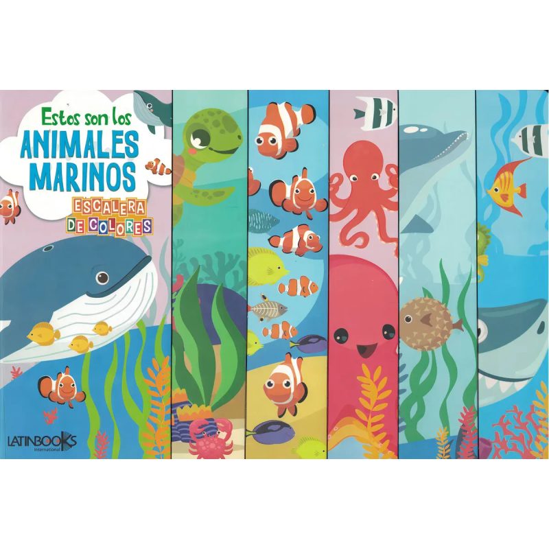 ESCALERA DE COLORES ANIMALES MARINOS