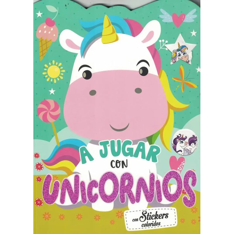 A JUGAR CON UNICORNIOS CON STICKERS COLORIDOS