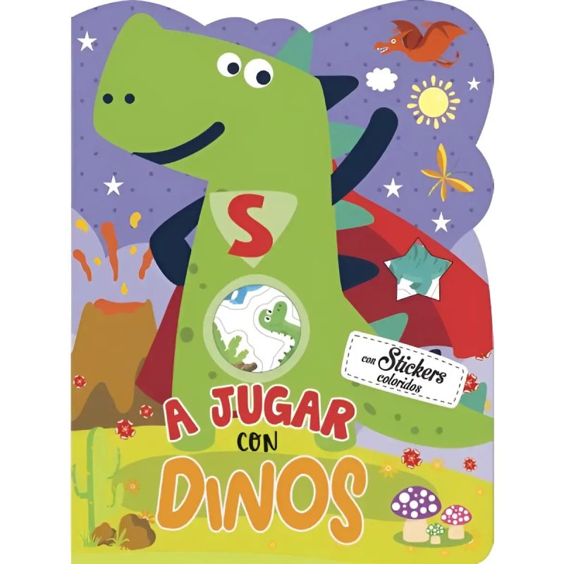 A JUGAR CON DINOS CON STICKERS COLORIDOS