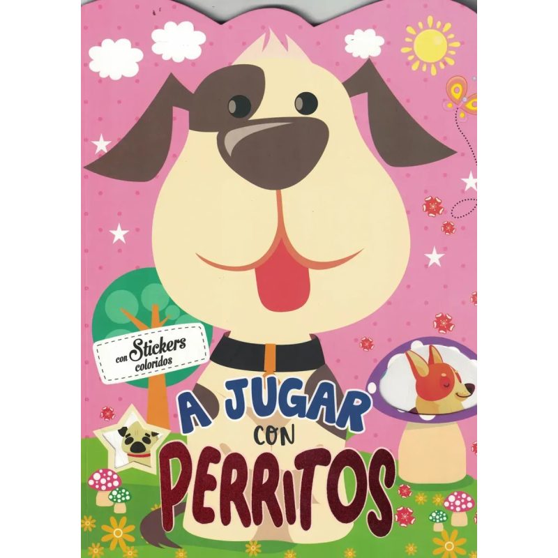 A JUGAR CON PERRITOS CON STICKERS COLORIDOS
