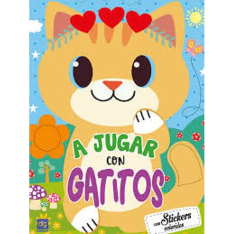 A JUGAR CON GATOS CON STICKERS COLORIDOS