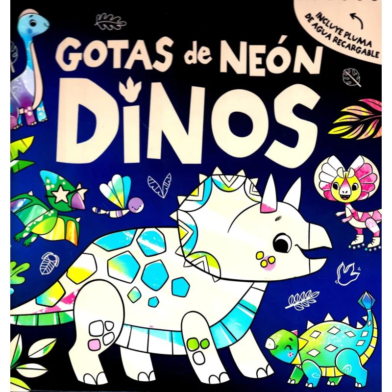 GOTAS DE NEON DINOS TD CON PLUMA RECARGABLE