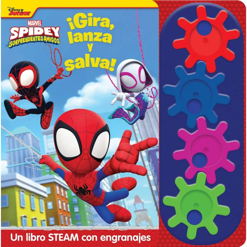 MARVEL SPIDEY GIRA, LANZA Y SALVA