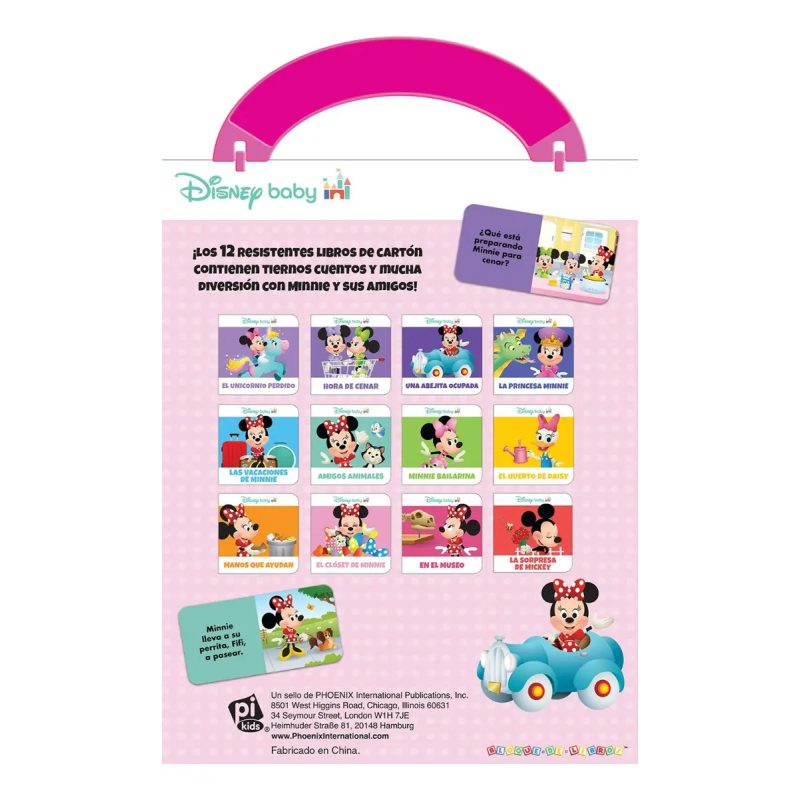 MI PRIMER BIBLIOTECA BABY MINNIE Y SUS AMIGOS - 12 LIBROS CARTONE