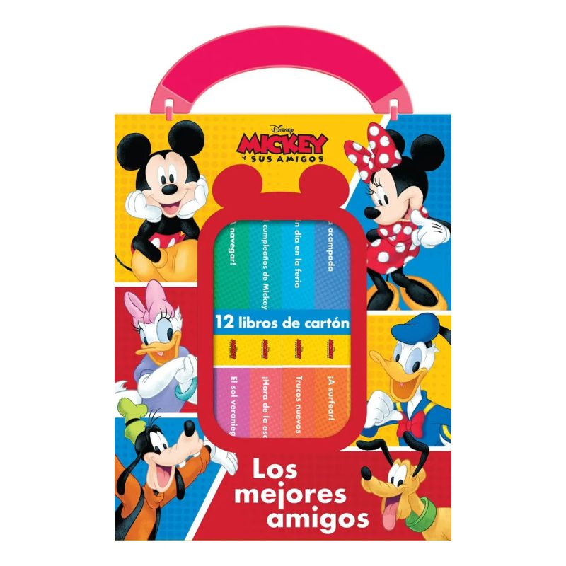 MI PRIMER BIBLIOTECA MICKEY Y SUS AMIGOS  LOS MEJORES AMIGOS - 12 LIBROS CARTONE